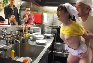 Mimi Asuka fucked in a restaurant in public